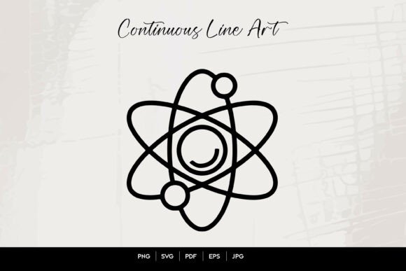 Atom Science Line Art: Graphics for Crafts
