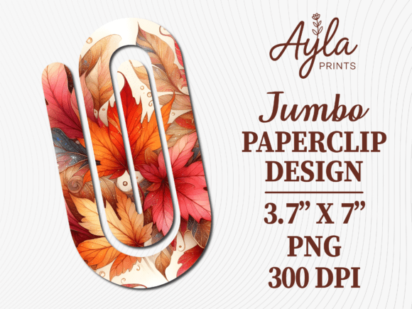 Autumn Boho Feather Paperclip Graphics & Crafts