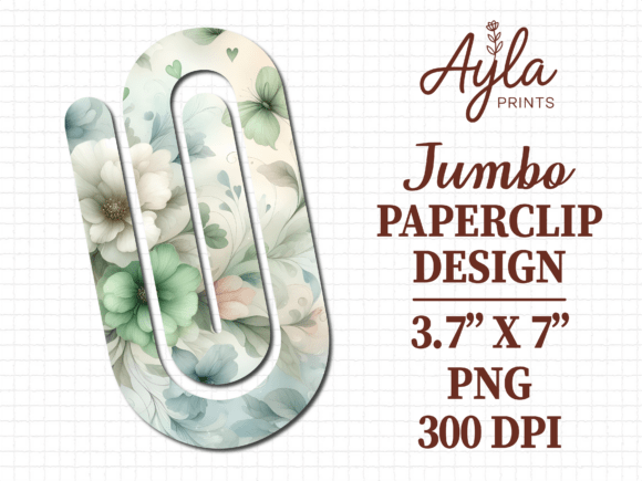 Chic Floral Green Graphics for Crafts