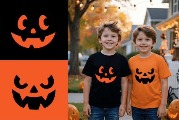 Cute Pumpkin Faces SVG for Crafts & Graphics