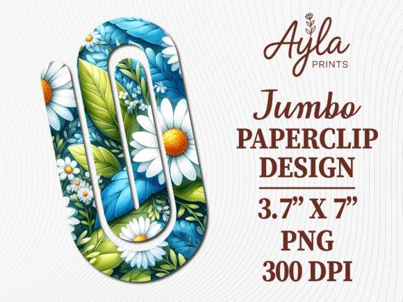 Daisy Flowers Paperclip Graphics for Crafts