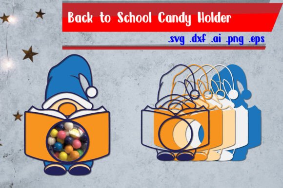 Gnomes Candy Holder Graphics for Crafts