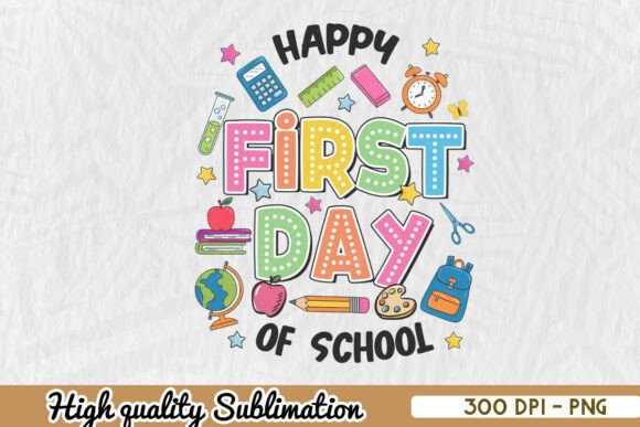 Happy First Day of School Love PNG for Crafts & Graphics
