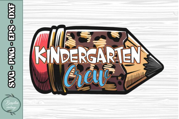 Kindergarten Crew School PNG for Graphics & Crafts