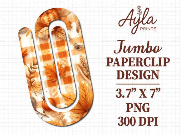 Orange Stripes Animal Jumbo Paperclip Graphics for Crafts