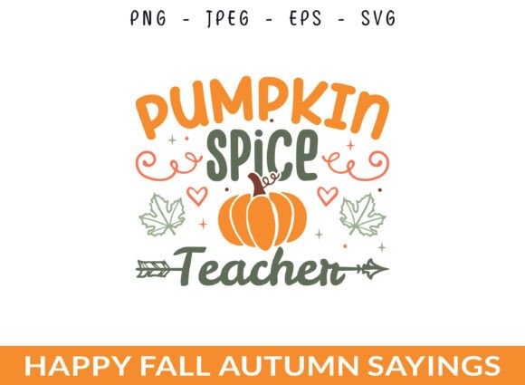 Pumpkin Spice Teacher Graphics for Crafts