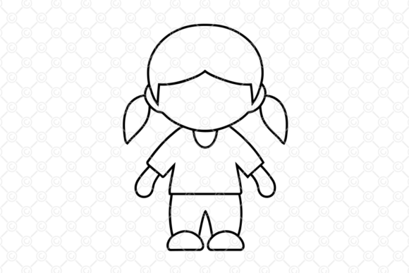 Reviewing Children SVG, Kids SVG Hand Drawn 020 Graphics for Crafts