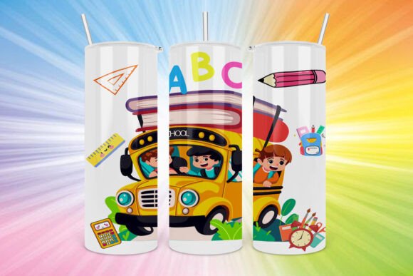 School Bus PNG 20oz: Graphics for Crafts