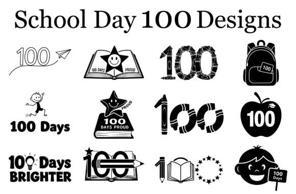 School Day 100 Designs: Graphics for Crafts