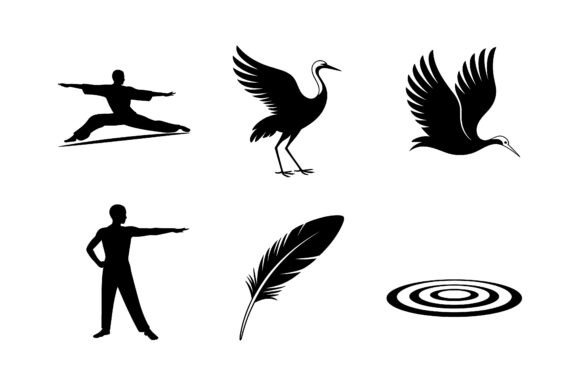 Tai Chi Crane Graphics for Crafts