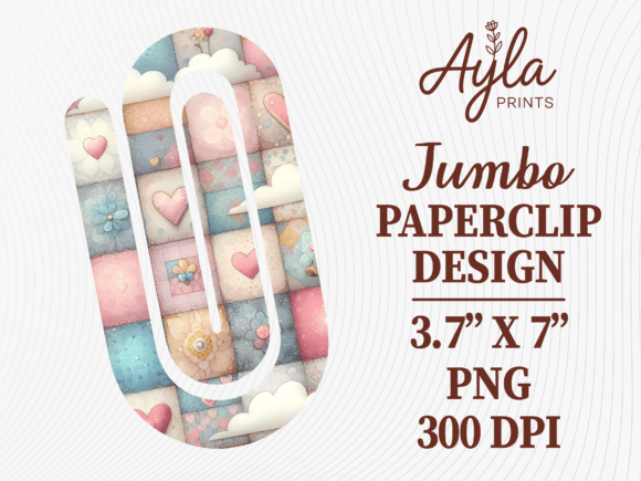 Valentine Hearts Cozy Jumbo Paperclip Graphics & Crafts