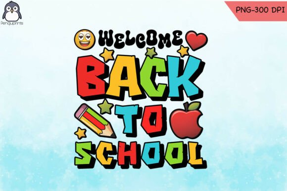 Welcome Back School Teaching PNG: Graphics for Crafts